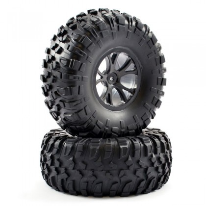 FTX Outlaw Pre-mounted Wheels & Tyres - Black